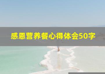 感恩营养餐心得体会50字