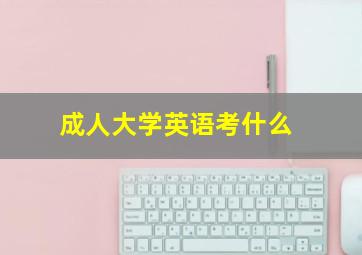 成人大学英语考什么