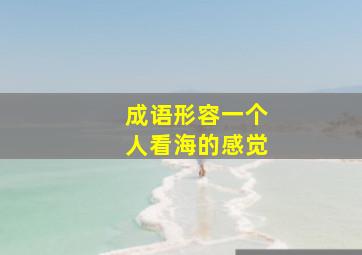 成语形容一个人看海的感觉