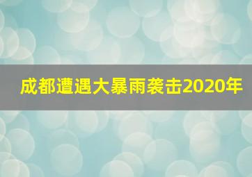 成都遭遇大暴雨袭击2020年