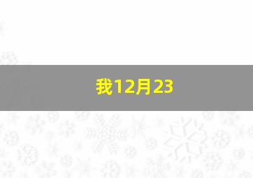 我12月23