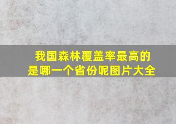 我国森林覆盖率最高的是哪一个省份呢图片大全