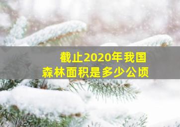 截止2020年我国森林面积是多少公顷