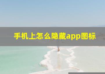 手机上怎么隐藏app图标