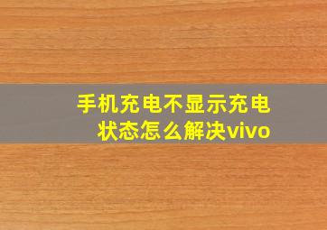 手机充电不显示充电状态怎么解决vivo