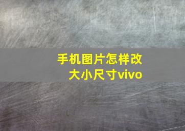 手机图片怎样改大小尺寸vivo