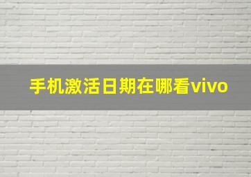 手机激活日期在哪看vivo