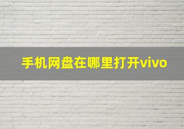 手机网盘在哪里打开vivo