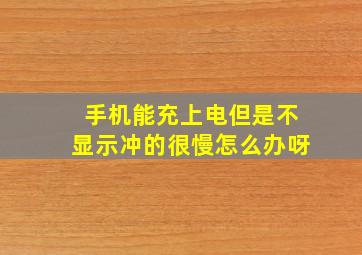 手机能充上电但是不显示冲的很慢怎么办呀