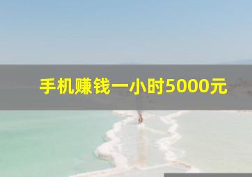 手机赚钱一小时5000元