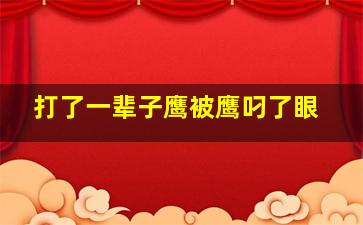 打了一辈子鹰被鹰叼了眼