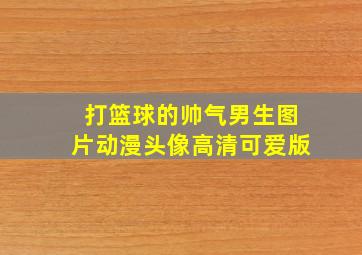 打篮球的帅气男生图片动漫头像高清可爱版