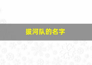 拔河队的名字