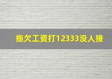 拖欠工资打12333没人接