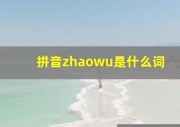 拼音zhaowu是什么词