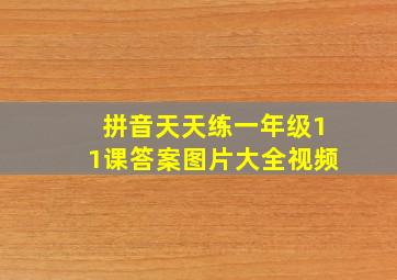 拼音天天练一年级11课答案图片大全视频