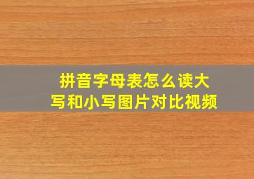 拼音字母表怎么读大写和小写图片对比视频