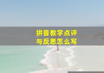 拼音教学点评与反思怎么写