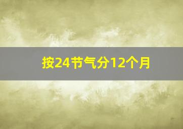 按24节气分12个月