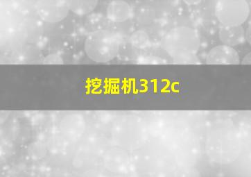 挖掘机312c