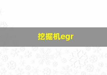 挖掘机egr