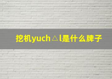 挖机yuch△l是什么牌子