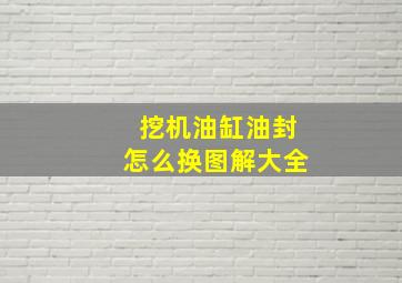 挖机油缸油封怎么换图解大全