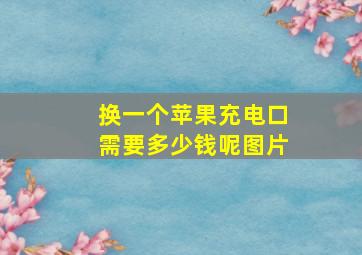 换一个苹果充电口需要多少钱呢图片