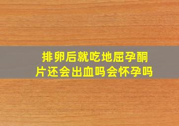 排卵后就吃地屈孕酮片还会出血吗会怀孕吗