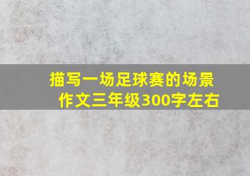 描写一场足球赛的场景作文三年级300字左右