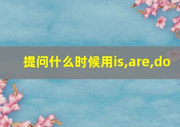 提问什么时候用is,are,do