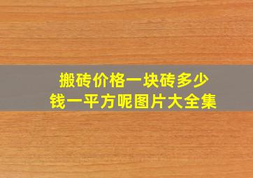 搬砖价格一块砖多少钱一平方呢图片大全集