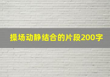 操场动静结合的片段200字