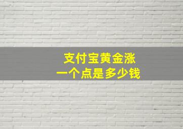 支付宝黄金涨一个点是多少钱