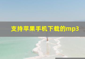 支持苹果手机下载的mp3