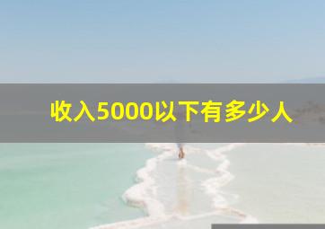 收入5000以下有多少人