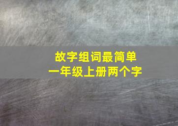 故字组词最简单一年级上册两个字