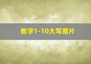 数字1-10大写图片