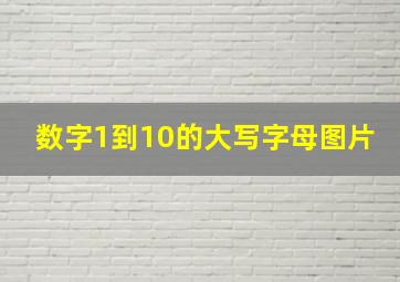 数字1到10的大写字母图片