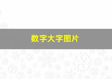 数字大字图片