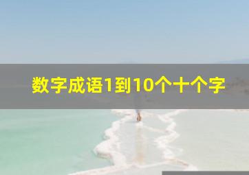 数字成语1到10个十个字