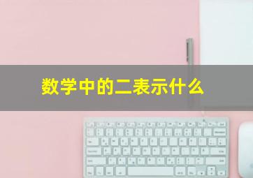 数学中的二表示什么