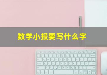 数学小报要写什么字