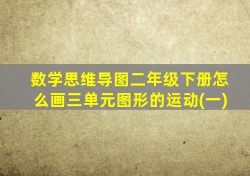 数学思维导图二年级下册怎么画三单元图形的运动(一)