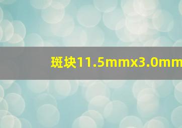 斑块11.5mmx3.0mm