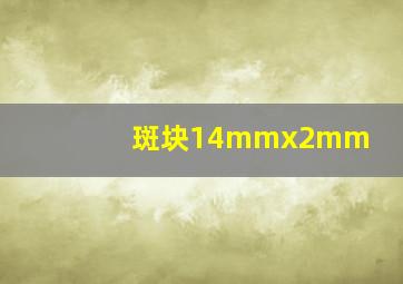 斑块14mmx2mm