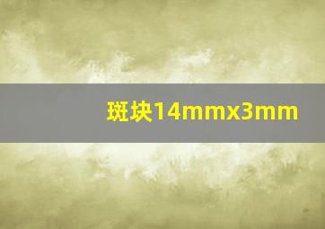 斑块14mmx3mm