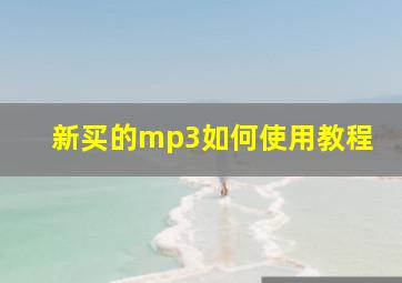 新买的mp3如何使用教程