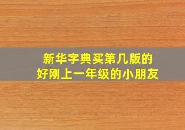 新华字典买第几版的好刚上一年级的小朋友