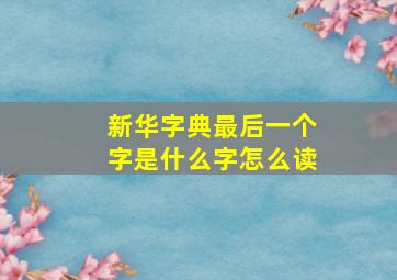 新华字典最后一个字是什么字怎么读